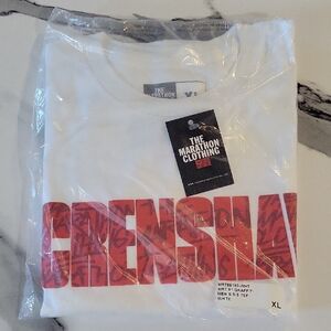 The Marathon Clothing White Tee with Red Graphic